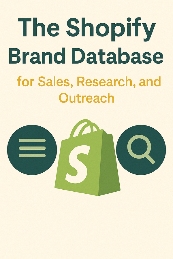 The Shopify Brand Database for Sales, Research, and Outreach